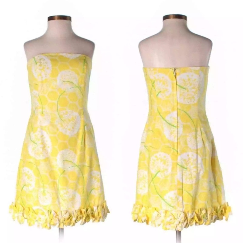 Lilly Pulitzer Olie Dandelion Yellow Spring Dress Size 10
